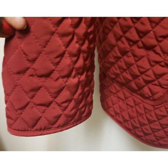 Cole B Women's Quilted Pattern Insulated Burgundy Red Coat Preppy Sz XL NWOT - Picture 5 of 13